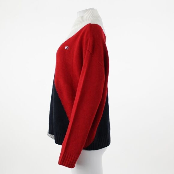 Tommy Hilfiger Diamond-Print Mock-Neck Sweater - Ivory  Heather Grey - Picture 4 of 5